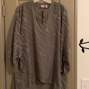 Chico’s asymmetrical top. Sage green. Size 3.